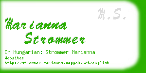 marianna strommer business card